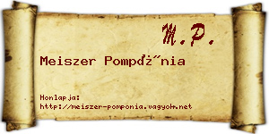 Meiszer Pompónia névjegykártya